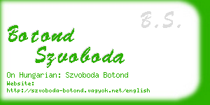 botond szvoboda business card